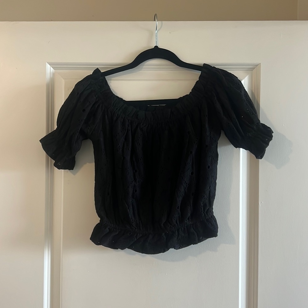 NEW never worn By Together Off the Shoulder eyelet lace crop top